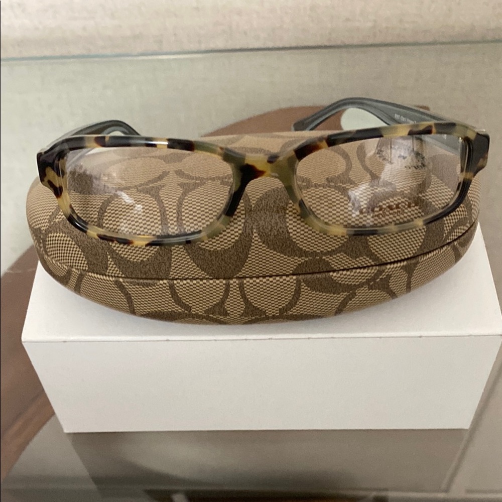Coach Brown and Tan Glasses with Signature Case - Picture 2 of 9